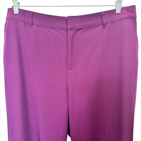 Studio by Torrid Wide Leg City Twill High Rise Pant Plum - Picture 3 of 10